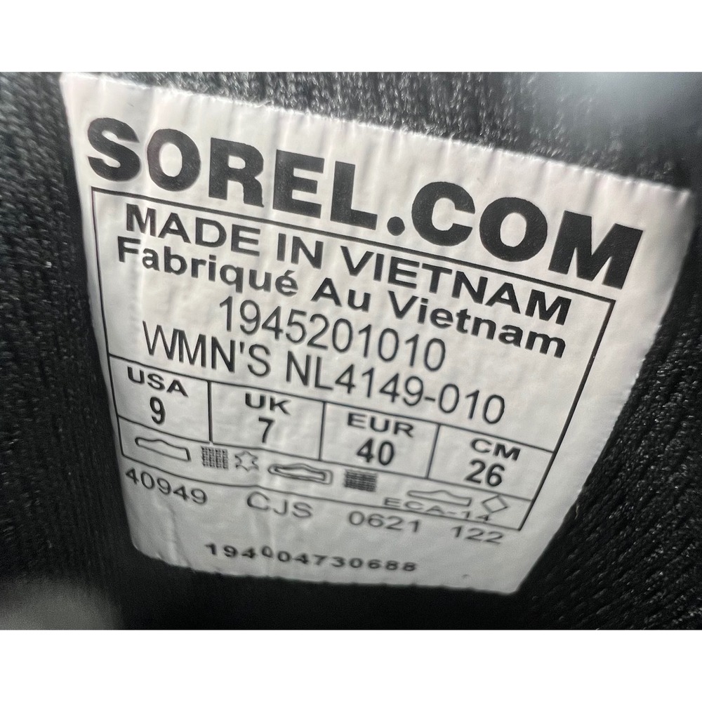 Sorel Kinetic Rnegd Strap Womens Size 9 Black Athletic Running Shoes‎ Sneakers - Picture 3 of 10